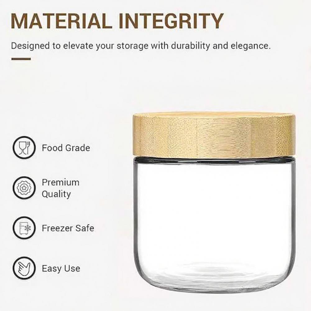 Meal Prep Overnight Oats - Kitchen Storage Jars Airtight Glass Jar