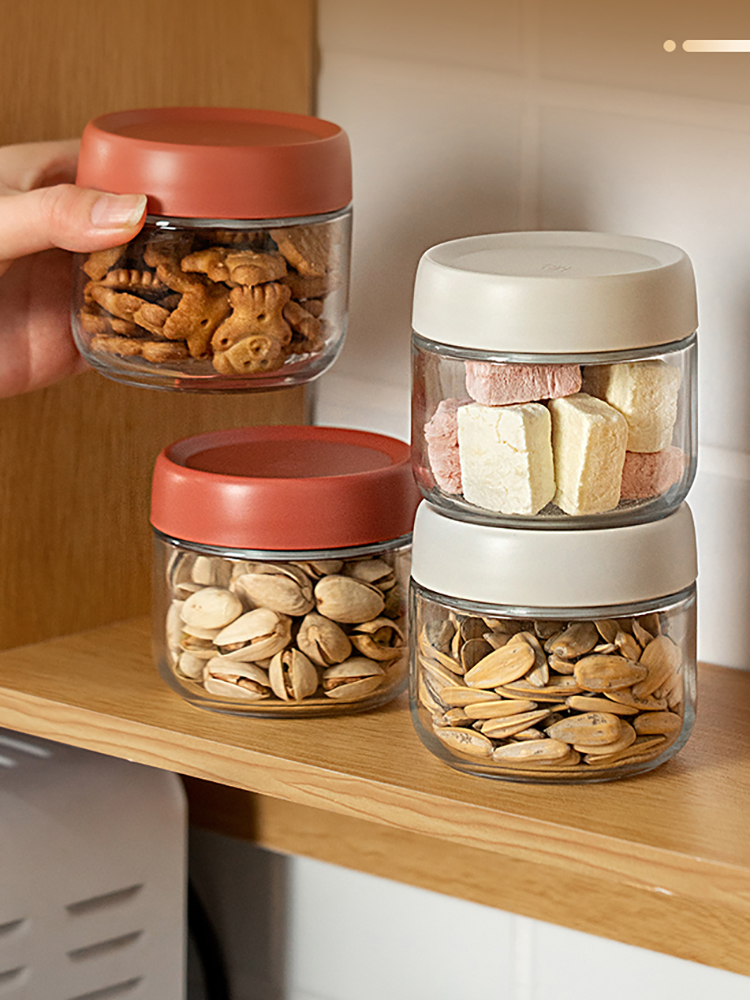 Meal Prep Overnight Oats - 280ml Glass Sealed Jar Candy Nuts