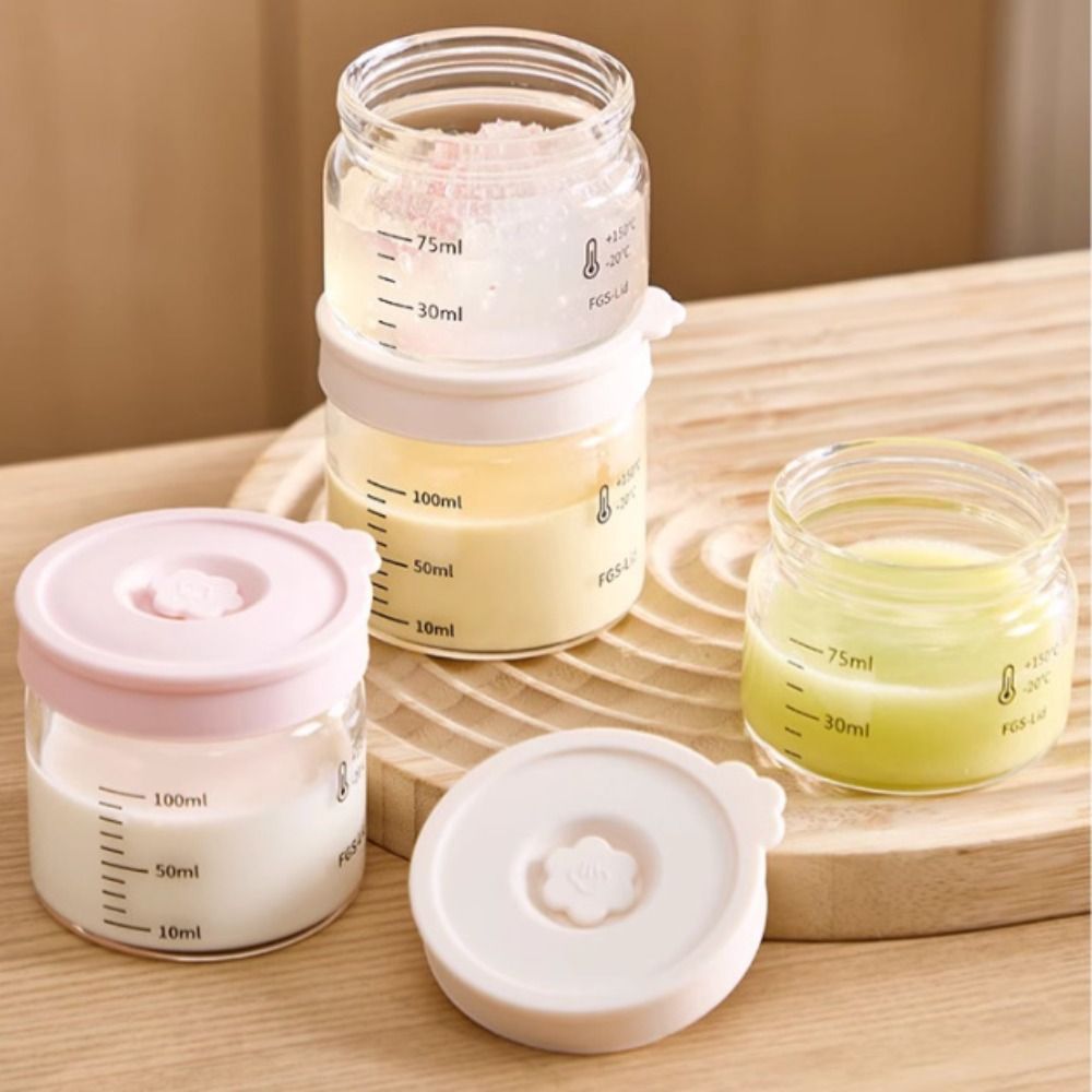 Meal Prep Overnight Oats - Transparent Glass Storage Jar Silicone Sealed