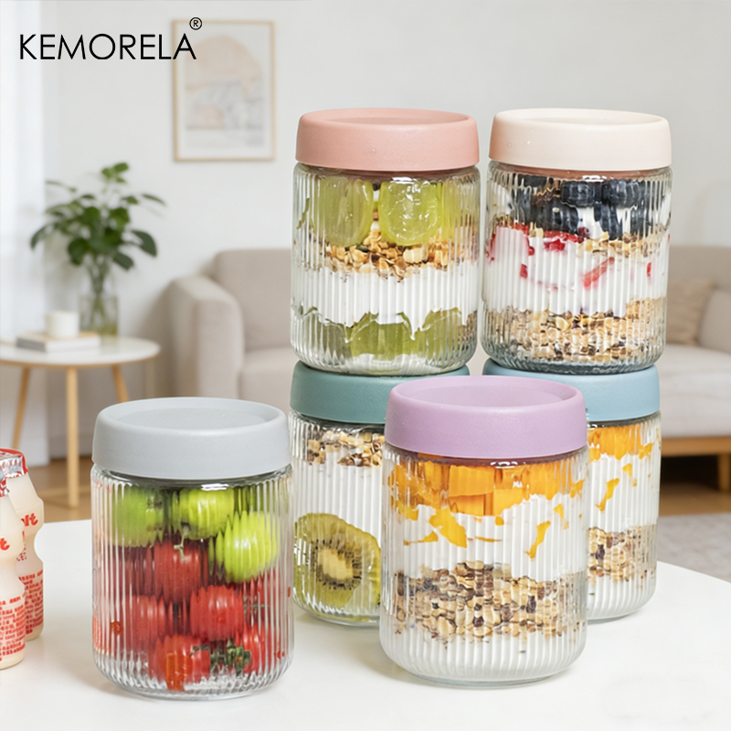 Meal Prep Overnight Oats - 1PCS Airtight Glass Fresh-Keeping Jar |