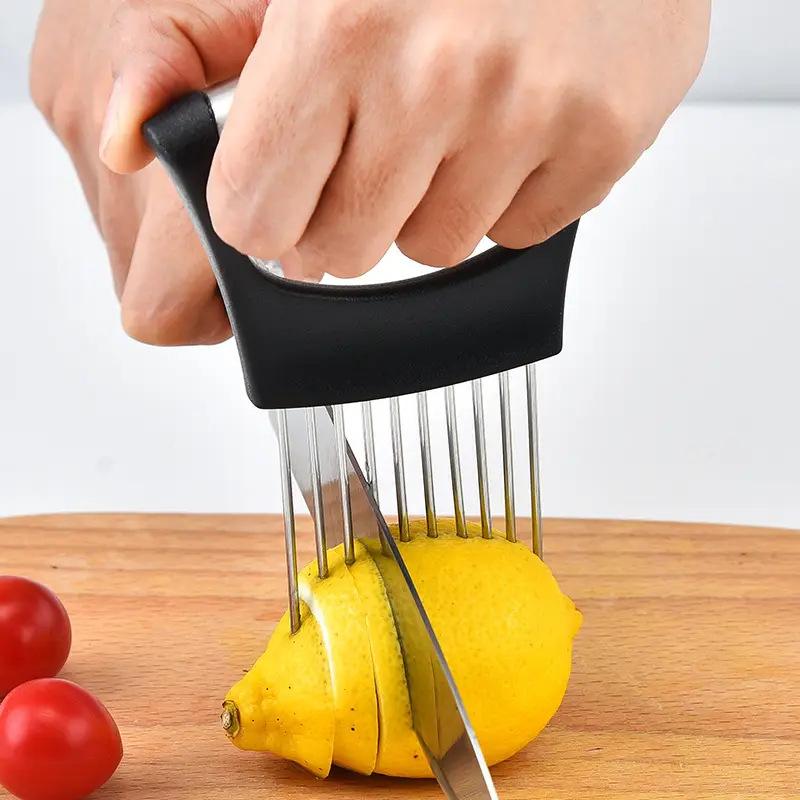 Stainless Steel Onion Cutter H - Onion Holder Slicer review and price
