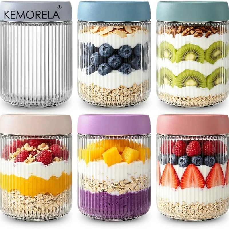 KEMORELA 6PCS Glass Overnight  - Meal Prep Overnight Oats review and price