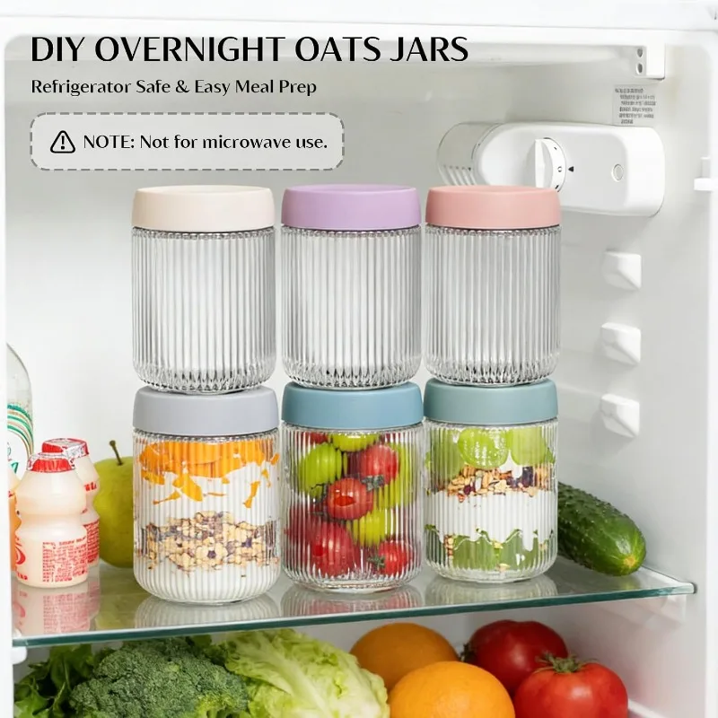 KEMORELA 6PCS Glass Overnight  - Meal Prep Overnight Oats review and price