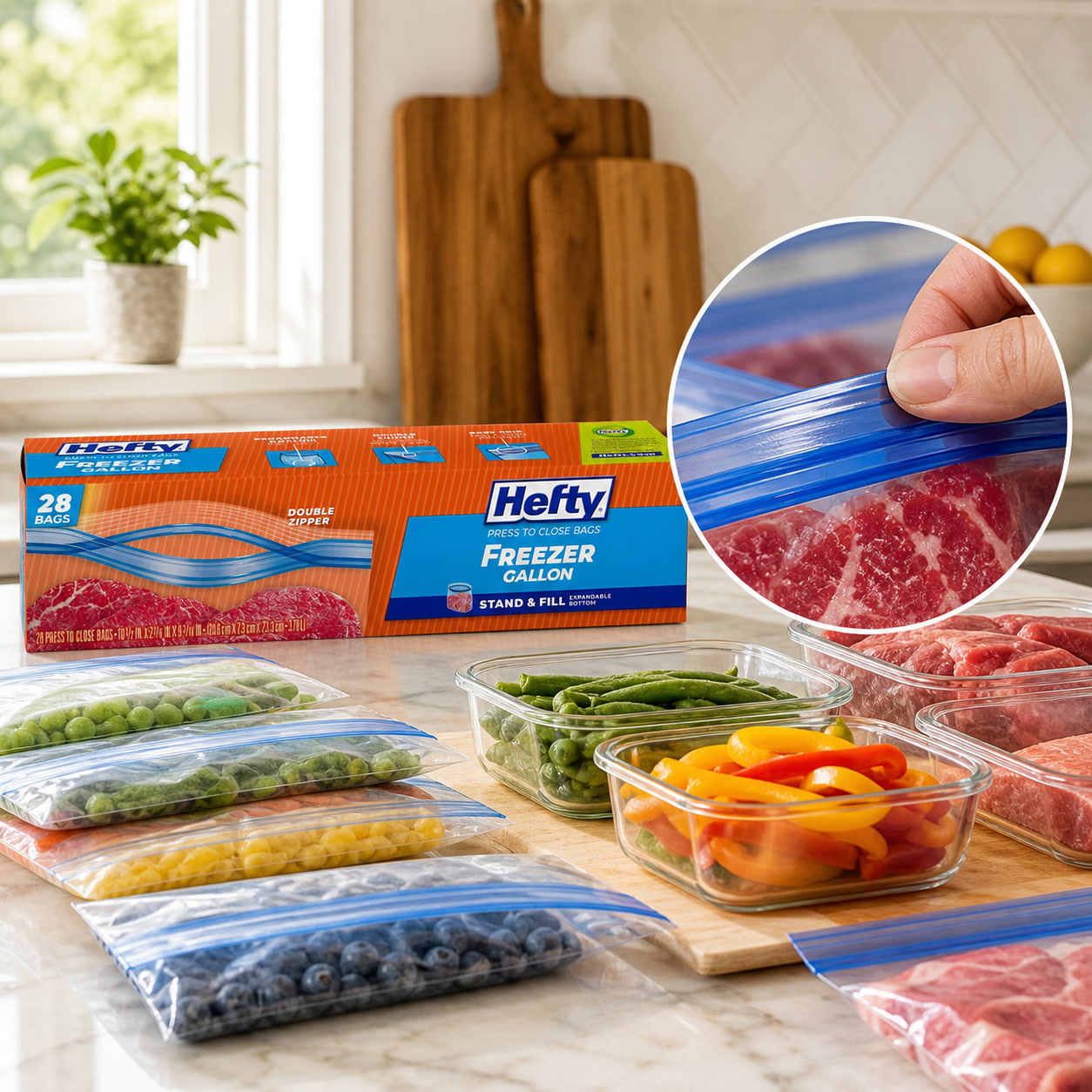 28ct Gallon Freezer Food Stora - Meal Prep Fit review and price