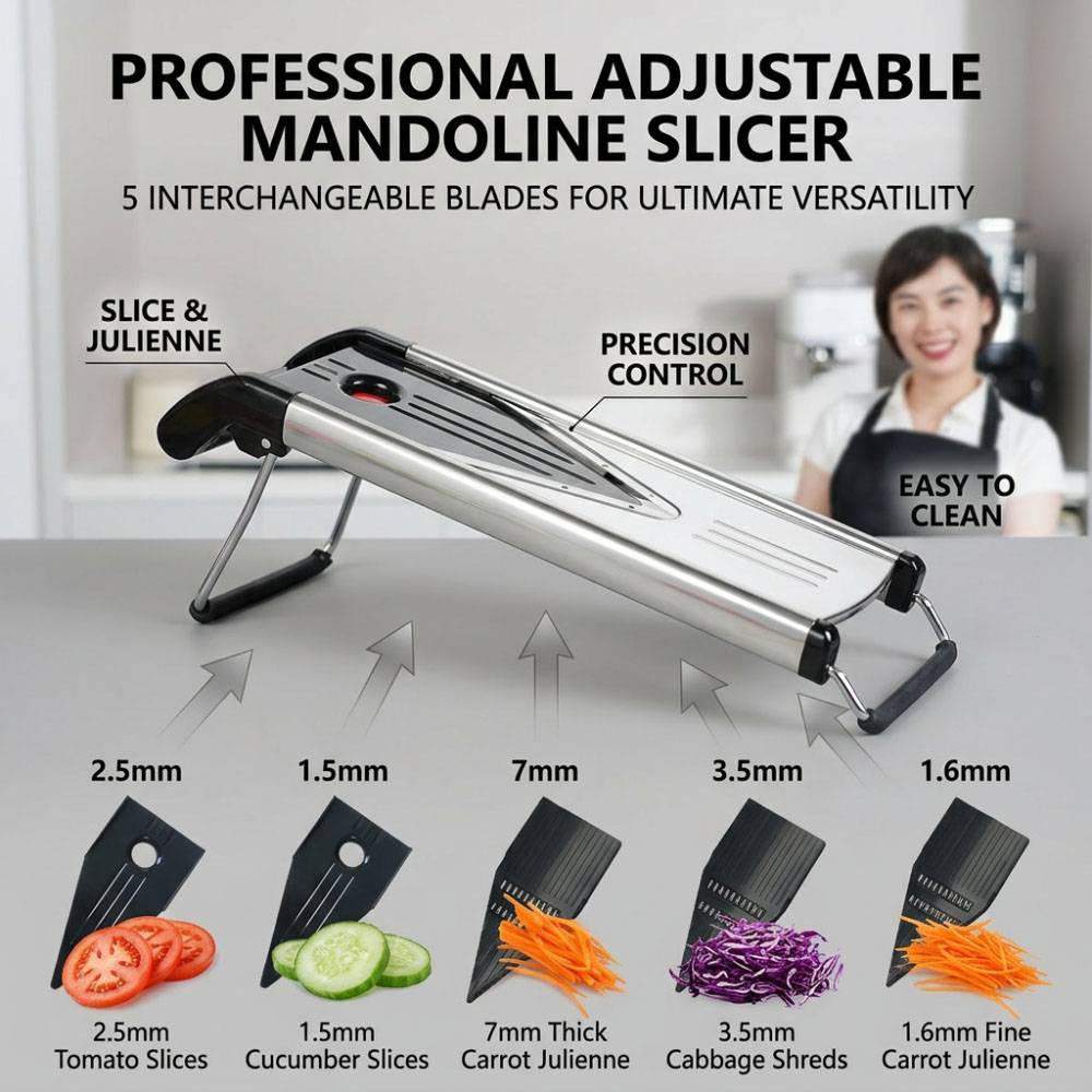 Stainless Steel Mandoline Slic - Mandoline Slicer Guard review and price