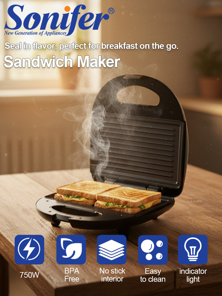 Sandwich Maker Sonifer SF-6173 - Breakfast Sandwich Press review and price