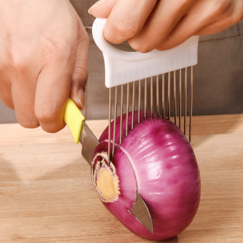 1/4PC Stainless Steel Onion Ne - Onion Holder Slicer review and price