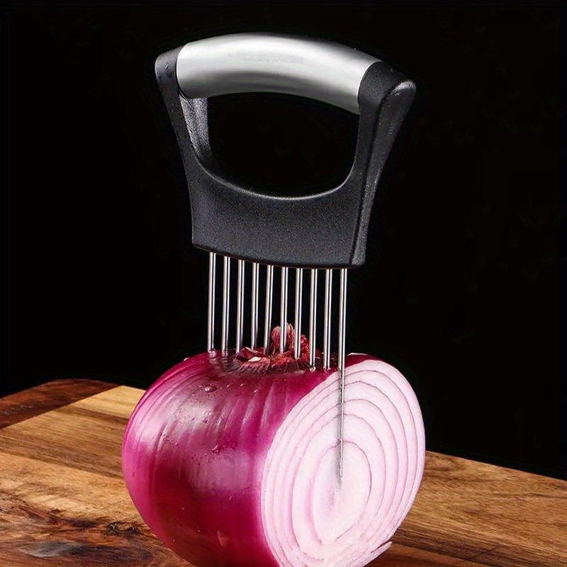 Stainless Steel Onion Cutter H - Onion Holder Slicer review and price