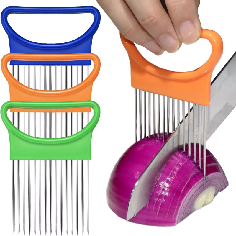 1/2/3/4pcs Effortlessly Slice  - Onion Holder Slicer review and price