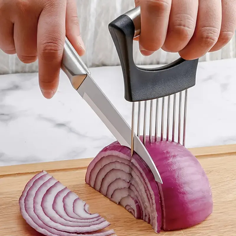 Stainless Steel Onion Needle S - Onion Holder Slicer review and price