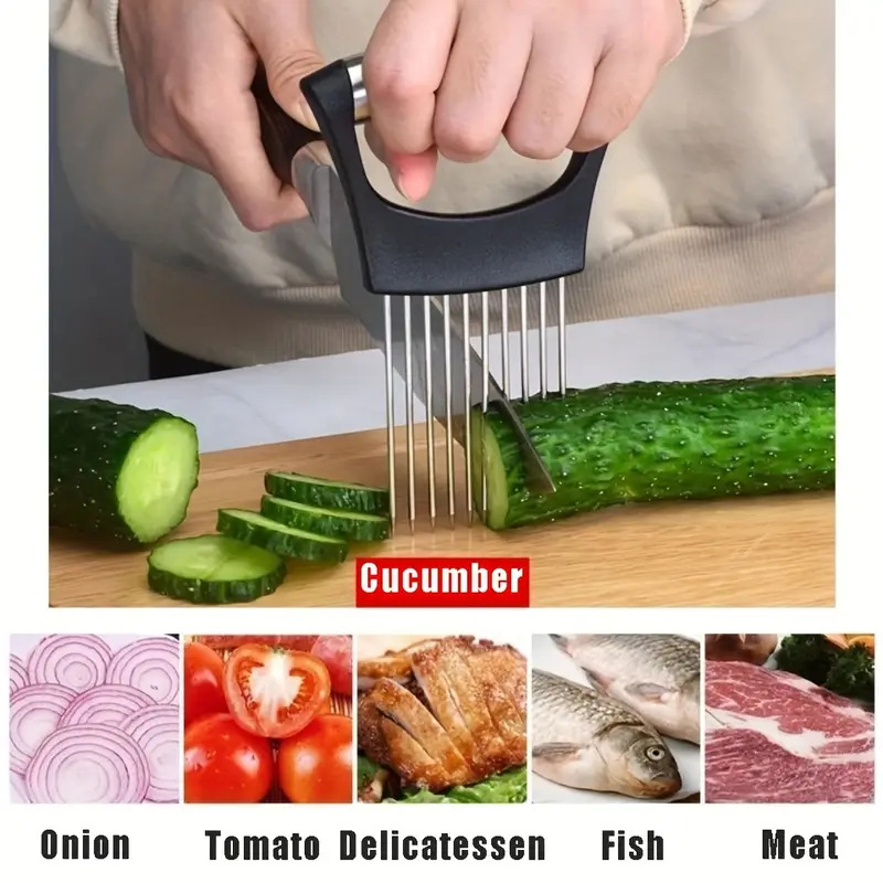Stainless Steel Onion Needle S - Onion Holder Slicer review and price