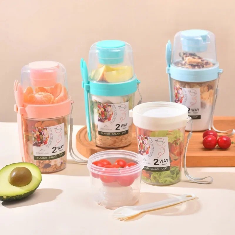 Portable Salad Cup Double Oatm - Meal Preparation review and price