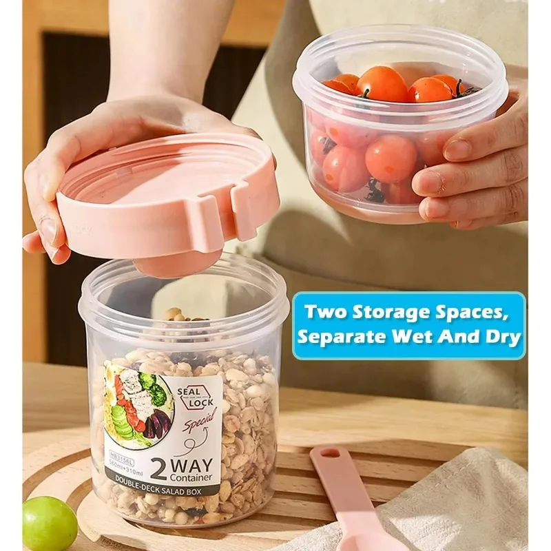 Portable Salad Cup Double Oatm - Meal Preparation review and price