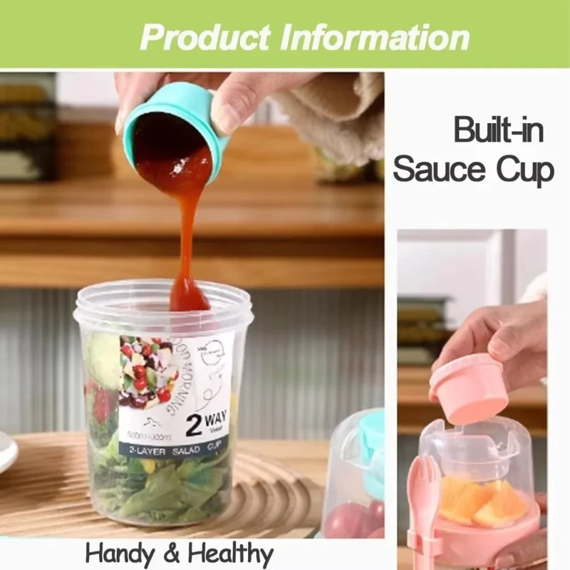 Portable Salad Cup Double Oatm - Meal Preparation review and price