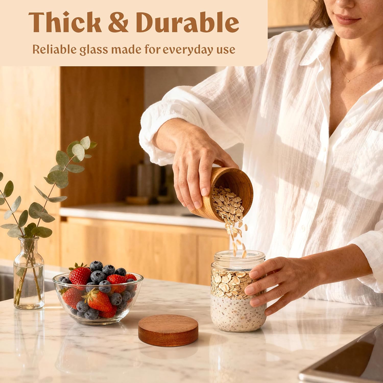 16oz Glass Meal Prep Jars with - Meal Prep Overnight Oats review and price
