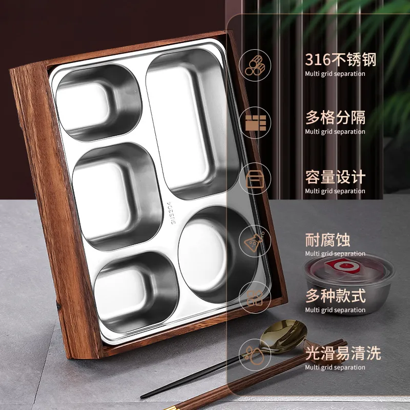Black Walnut Bento Box with Di - Meal Prep Korean review and price