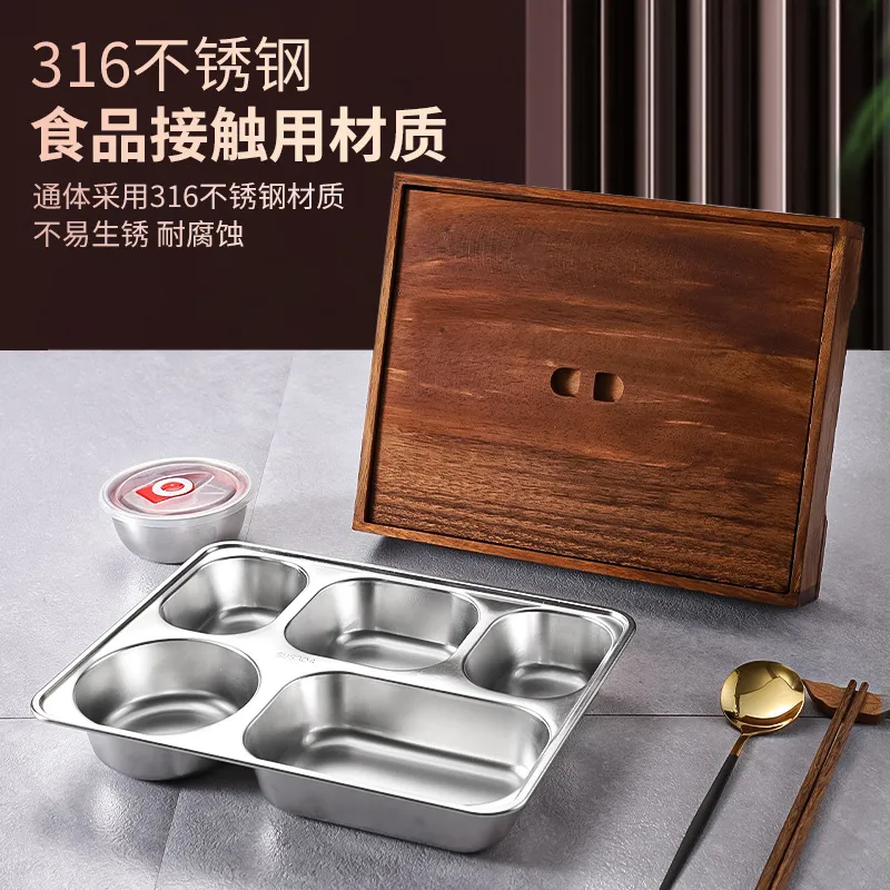 Black Walnut Bento Box with Di - Meal Prep Korean review and price